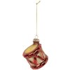 Ornamento Natalizio Clayre & Eef 6GL5279 Ø 4x5 cm Rosso Dorato