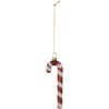 Clayre & Eef 6GL5281 Ornamento Natalizio 4x1x12 cm Rosso e Bianco