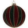 Pallina per albero di Natale Clayre & Eef 6GL5283 Ø 8x8 cm Rosso-Verde