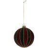 Pallina per albero di Natale Clayre & Eef 6GL5283 Ø 8x8 cm Rosso-Verde