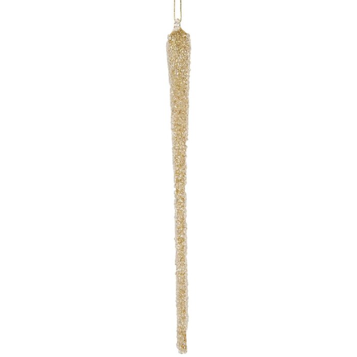 Clayre & Eef 6GL5285 Ornamento Natalizio Ø 2x25 cm Color Oro