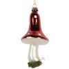 Ornamento Natalizio in Vetro Clayre & Eef 6GL5287 Ø 6x12 cm Rosso e Bianco