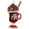 Clayre & Eef 6GL5289 Ornamento Natalizio 7x6x12 cm Rosso e Marrone
