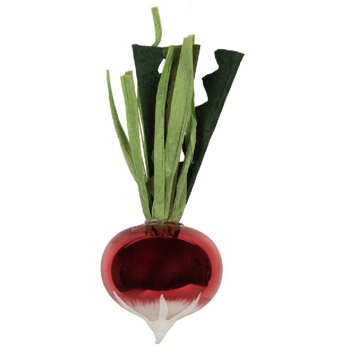 Ornamento Natalizio Clayre & Eef 6GL5295 Ø 6x15 cm Rosso e Verde