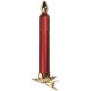 Clip Ornamento Natalizio Portacandele Clayre & Eef 6GL5296 Ø 4x15 cm Rosso-Dorato