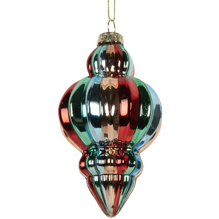 Palla per albero di Natale Clayre & Eef 6GL5301 Ø 7x12 cm Multicolore