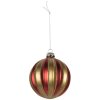 Pallina per albero di Natale Clayre & Eef 6GL5302 Rossa e Dorata 8x8 cm
