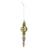 Palla di Natale in vetro Clayre & Eef 6GL5304 Ø 5x18 cm Argento Verde