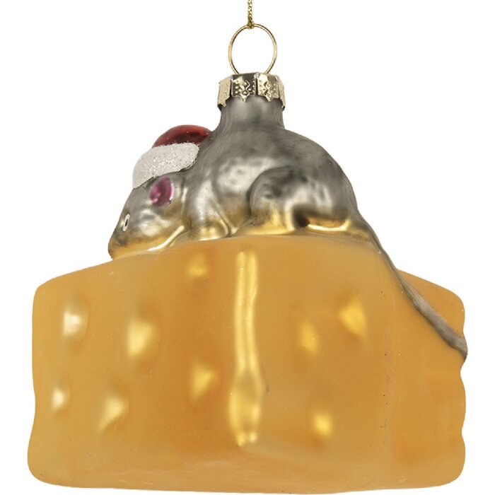 Clayre & Eef 6GL5305 Ornamento Natalizio 8x8x8 cm