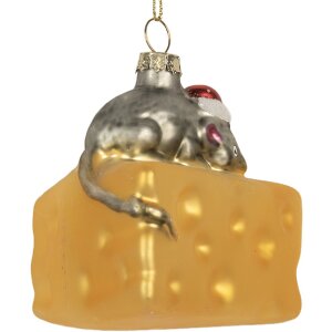 Clayre & Eef 6GL5305 Ornamento Natalizio 8x8x8 cm