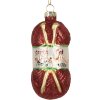 Clayre & Eef 6GL5306 Ornamento Natalizio Rosso-Bianco Ø 5x10 cm