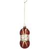Clayre & Eef 6GL5306 Ornamento Natalizio Rosso-Bianco Ø 5x10 cm
