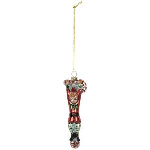 Clayre & Eef 6GL5309 Ornamento Natalizio 4x2x13 cm