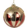 Palla per albero di Natale Clayre & Eef 6GL5316 Ø 8x8 cm Dorata Rossa