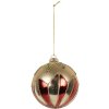Palla per albero di Natale Clayre & Eef 6GL5316 Ø 8x8 cm Dorata Rossa