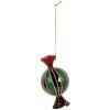 Clayre & Eef 6GL5319 Ornamento Natalizio 7x7x12 cm Rosso e Verde