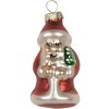 Clayre & Eef 6GL5322 Ornamenti Natalizi (Set 6) Ø 3x35 cm Rosso Argento