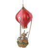 Clayre & Eef 6PR5614 Decorazione Ciondolo Cervo in Mongolfiera Ø 7x17 cm Rosso e Rosa