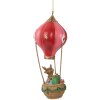 Clayre & Eef 6PR5614 Decorazione Ciondolo Cervo in Mongolfiera Ø 7x17 cm Rosso e Rosa