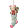 Clayre & Eef 6PR5615 Decorazione Ciondolo Orsetto in Calza di Natale 7x5x15 cm