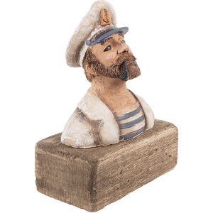 Figura decorativa di legno del capitano Clayre & Eef 16x8x20 cm
