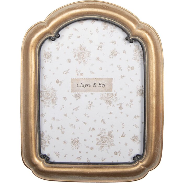 Cornice per foto Clayre & Eef 2F1278 16x2x21 cm / 13x18 cm Oro Marrone