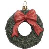 Clayre & Eef 66085 Decorazione Ornamento Corona 9x4x11 cm Verde e Rosso
