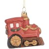 Clayre & Eef 66087 Decorazione Ciondolo Locomotiva 9x5x9 cm Rosso-Oro