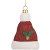 Clayre & Eef 66089 Decorazione Ciondolo Cappello di Babbo Natale 7x4x10 cm Rosso
