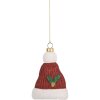 Clayre & Eef 66089 Decorazione Ciondolo Cappello di Babbo Natale 7x4x10 cm Rosso