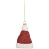 Clayre & Eef 66089 Decorazione Ciondolo Cappello di Babbo Natale 7x4x10 cm Rosso