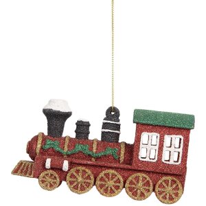 Clayre & Eef 66092 Decorazione Ciondolo Locomotiva 12x4x7 cm Rosso Verde