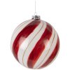 Pallina per albero di Natale Clayre & Eef 6GL5139 Ø 15 cm Rossa e Bianca