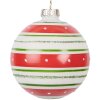 Palla per albero di Natale Clayre & Eef 6GL5141 Rossa 8x8 cm
