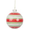 Palla per albero di Natale Clayre & Eef 6GL5141 Rossa 8x8 cm
