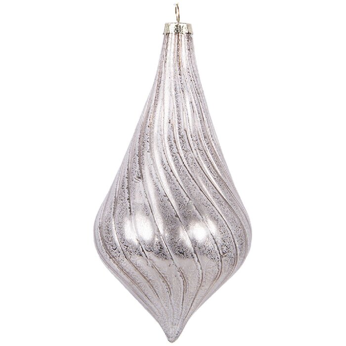 Palla di Natale Clayre & Eef 6GL5143 Ø 8x17 cm Argentata