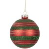 Palla per albero di Natale Clayre & Eef 6GL5170 Rossa e Verde Ø 8 cm