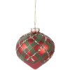 Palla per albero di Natale Clayre & Eef 6GL5172 Ø 8x8 cm Rossa e Verde