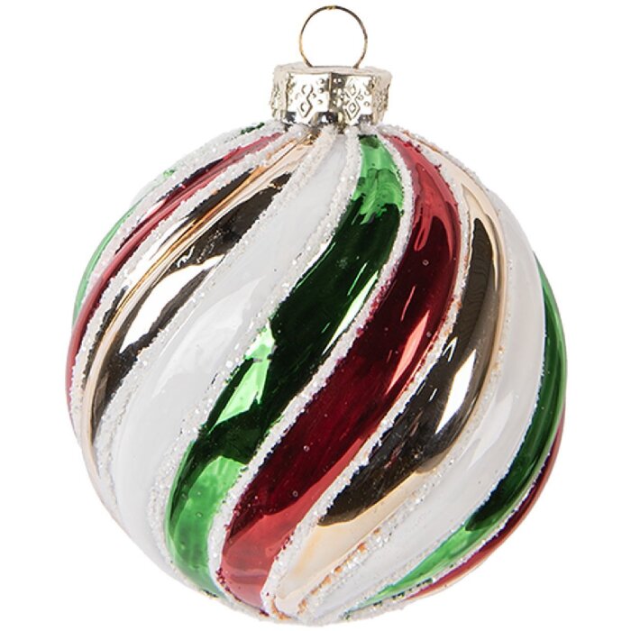 Pallina per albero di Natale Clayre & Eef 6GL5174 Ø 8x8 cm Multicolore