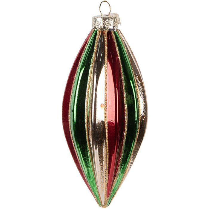 Palla per albero di Natale Clayre & Eef 6GL5175 Ø 6x13 cm Multicolore