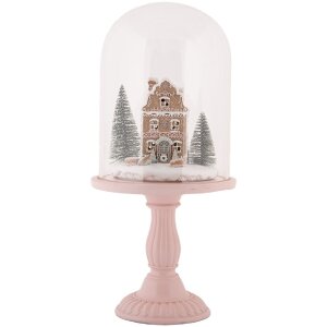 Cloche di vetro con decorazione LED Clayre & Eef...