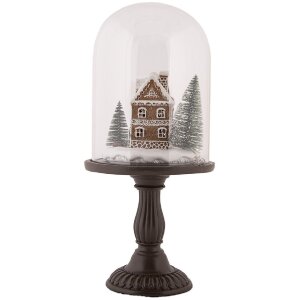 Campana di vetro decorativa Clayre & Eef 6GL5190 con LED Ø 17x36 cm