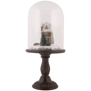 Campana di vetro decorativa Clayre & Eef 6GL5190 con LED Ø 17x36 cm