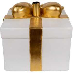 Supporto per albero di Natale Clayre & Eef 6MG0106 36x35x33 cm Bianco Oro