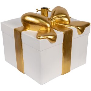 Supporto per albero di Natale Clayre & Eef 6MG0106 36x35x33 cm Bianco Oro