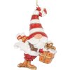 Clayre & Eef 6PR5301 Decorazione Ornamento Babbo Natale Rosso e Bianco 8x4x10 cm