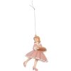 Clayre & Eef 6PR5303 Decorazione Ciondolo Ballerina 7x7x11 cm Rosa Beige