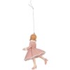 Clayre & Eef 6PR5303 Decorazione Ciondolo Ballerina 7x7x11 cm Rosa Beige