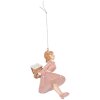 Clayre & Eef 6PR5304 Decorazione Ornamento Ballerina 6x6x10 cm Rosa