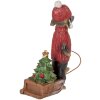 Clayre & Eef 6PR5305 Decorazione Cane (Bassotto) 8x4x13 cm Marrone Rosso
